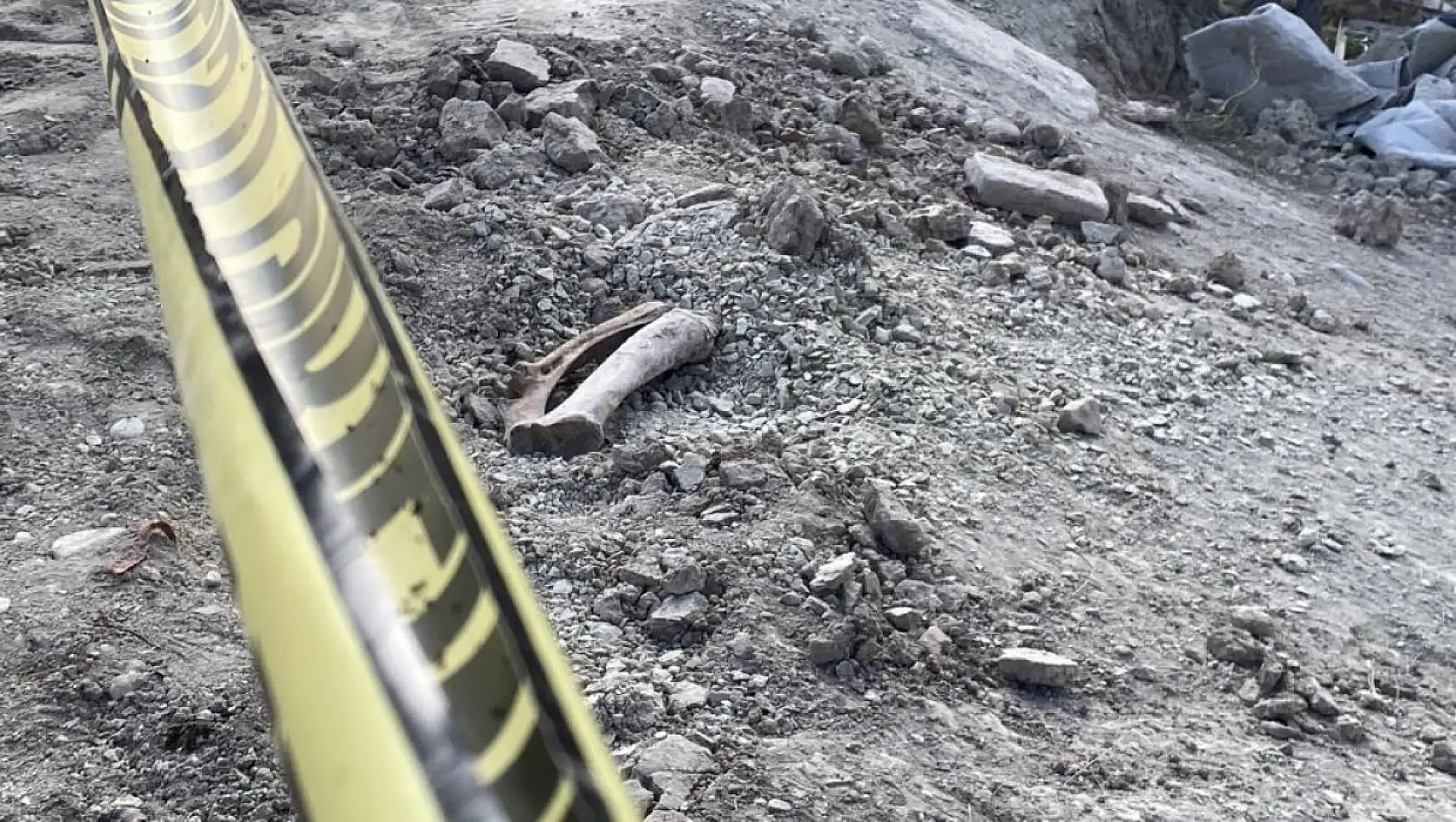 Kazı çalışması sırasında insan kemikleri bulundu