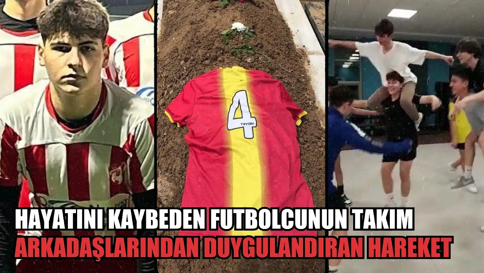 Hayatını kaybeden futbolcunun takım arkadaşlarından duygulandıran hareket