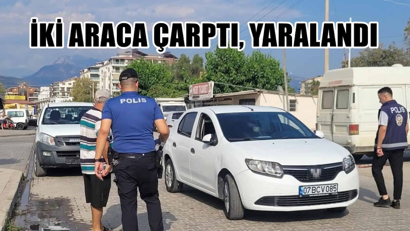 İki araca çarptı, yaralandı