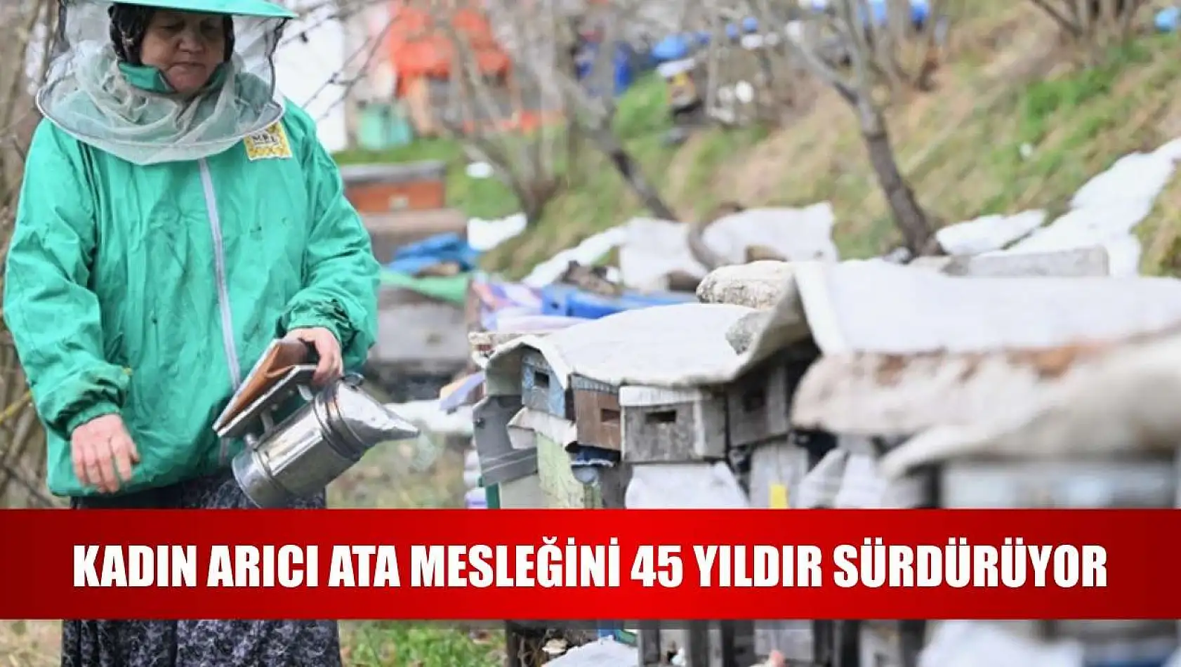Kadın arıcı ata mesleğini 45 yıldır sürdürüyor