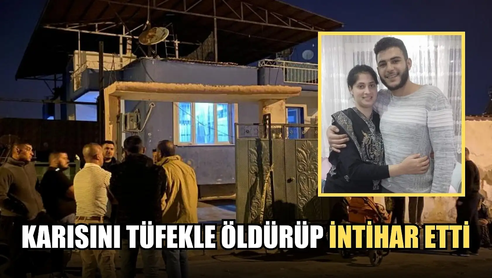 Karısını tüfekle öldürüp intihar etti