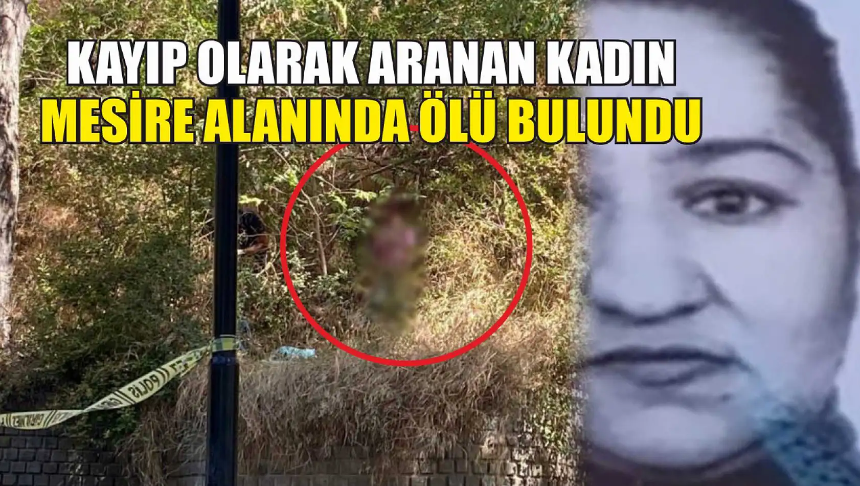 Kayıp olarak aranan kadın mesire alanında ölü bulundu