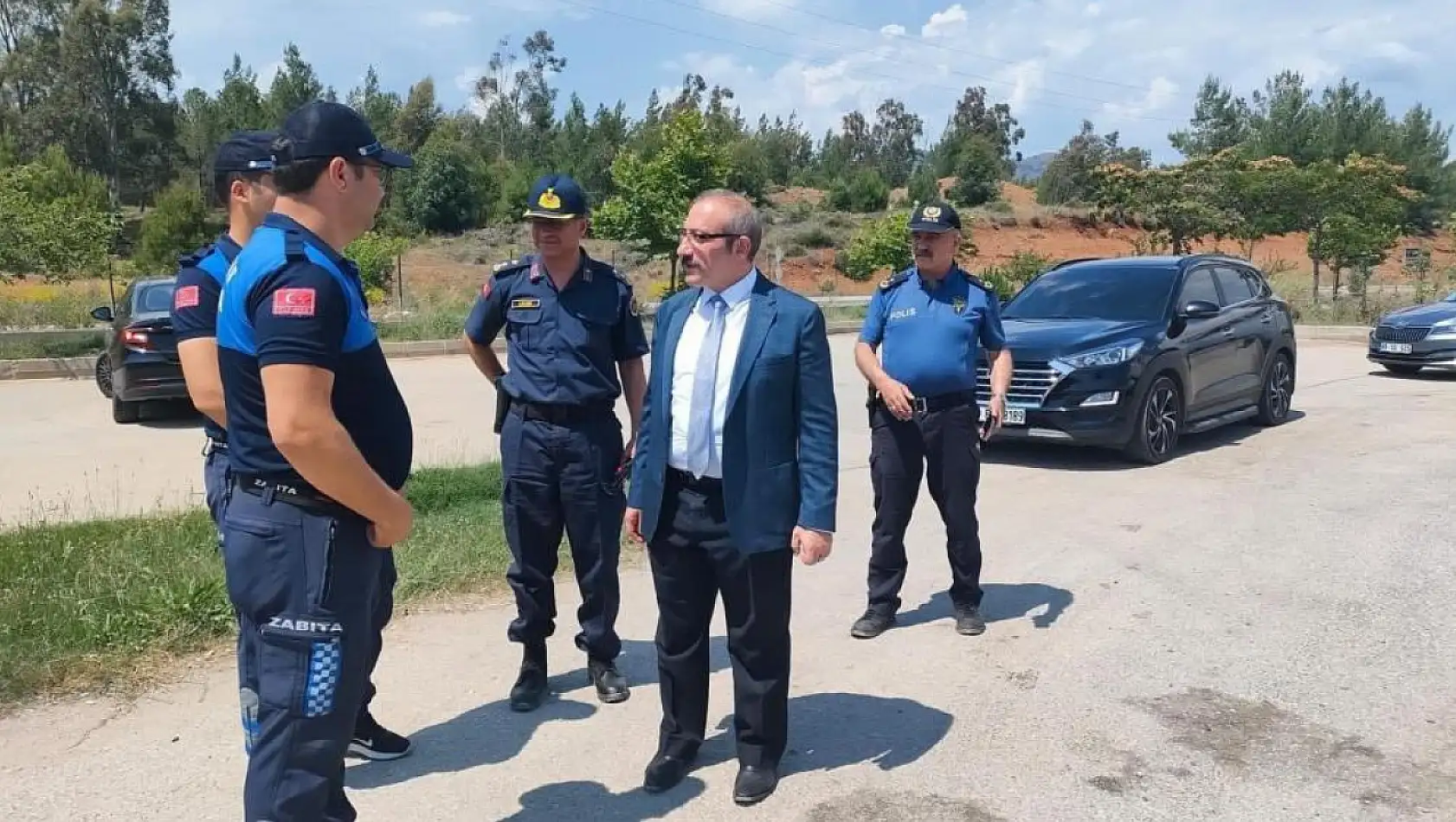 Kaymakam Karaman, Polis Uygulama Noktası'nda incelemelerde bulundu