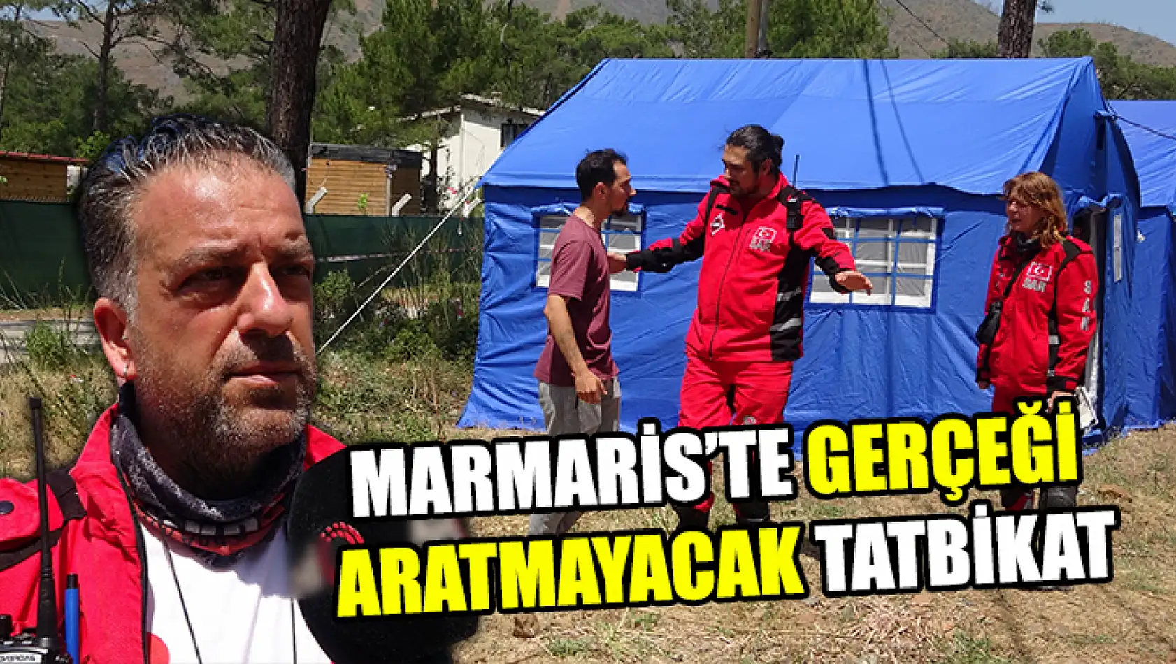 Marmaris'te Gerçeği Aratmayacak Tatbikat