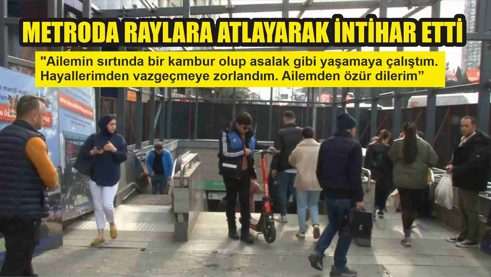 Metroda bir kişi raylara atlayarak intihar etti