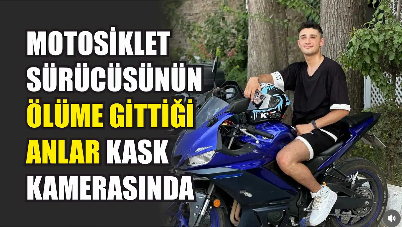 Motosiklet sürücüsünün ölüme gittiği anlar kask kamerasında