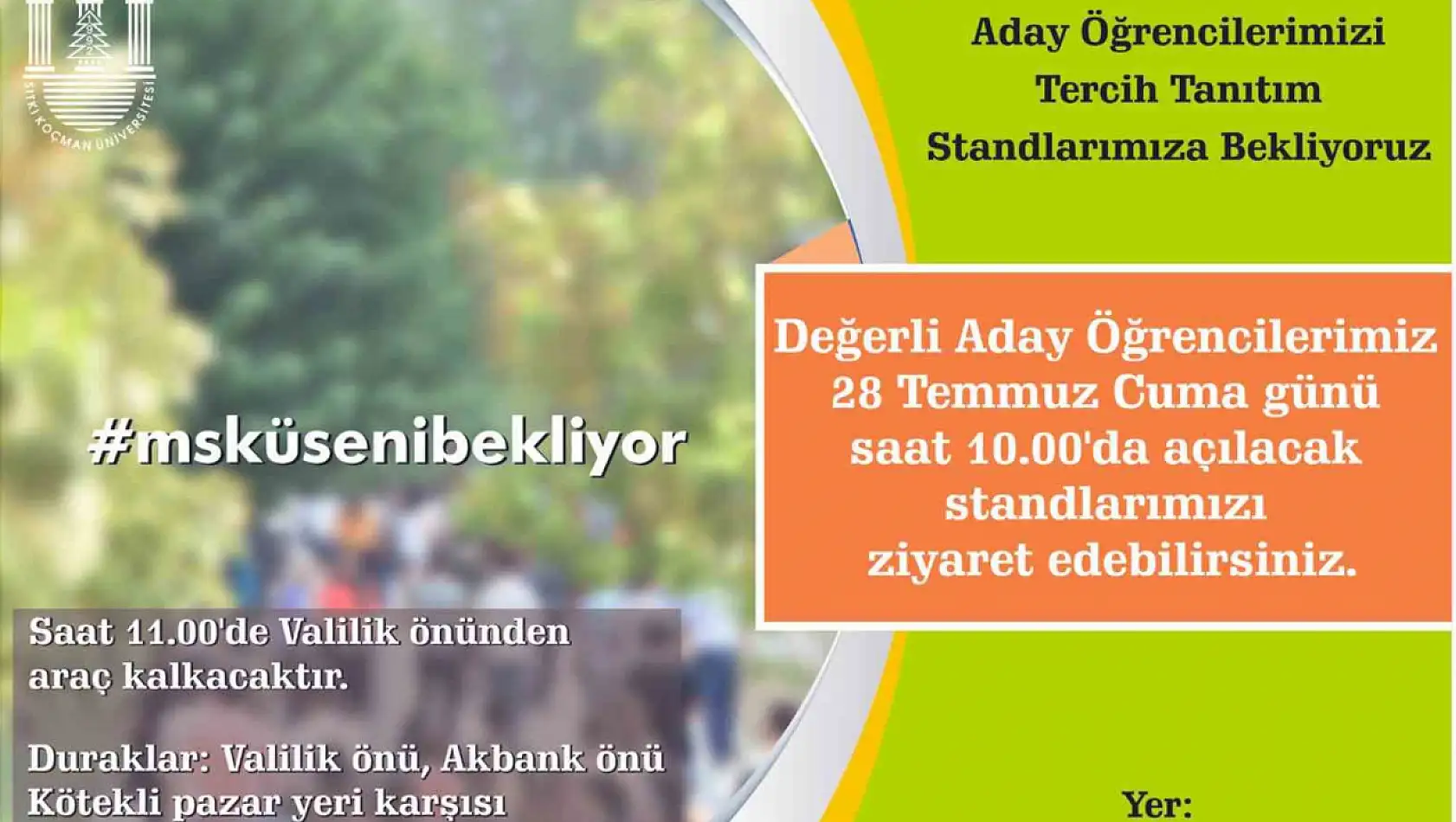 MSKÜ'den aday öğrenciler için tercih tanıtım standı