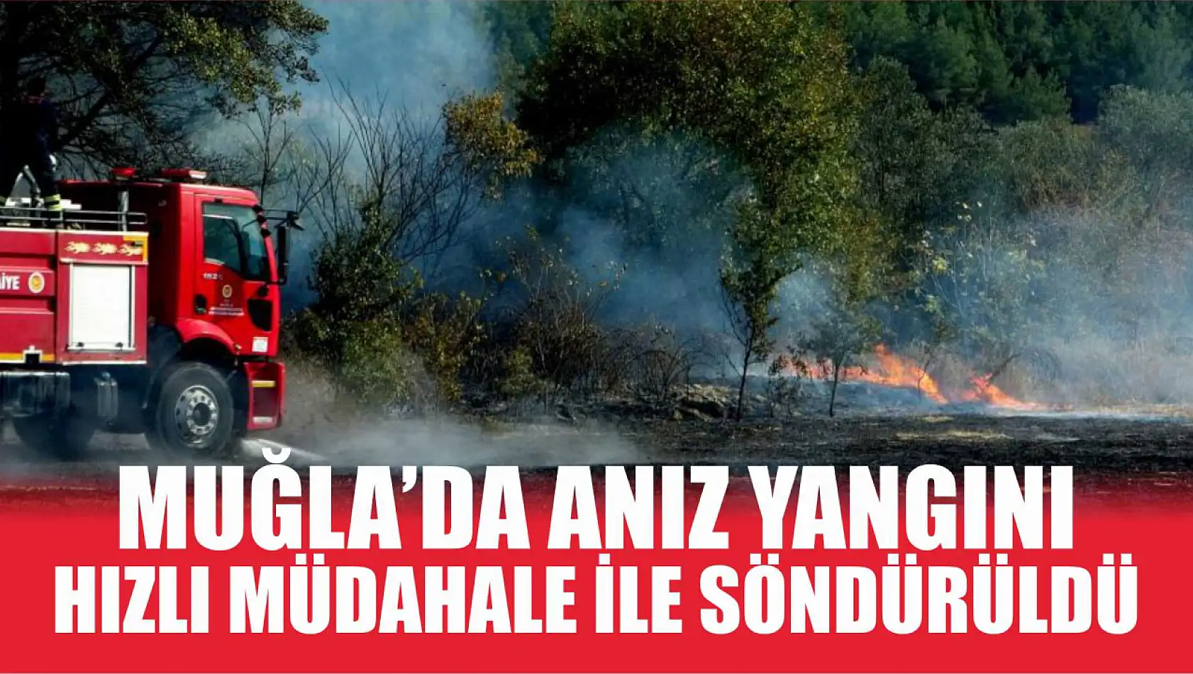 Muğla'da anız yangını hızlı müdahale ile söndürüldü