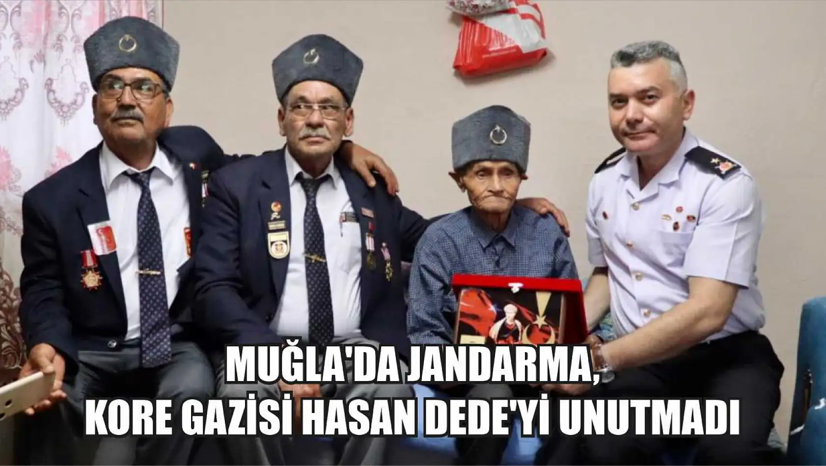 Muğla'da Jandarma, Kore gazisi Hasan Dede'yi unutmadı