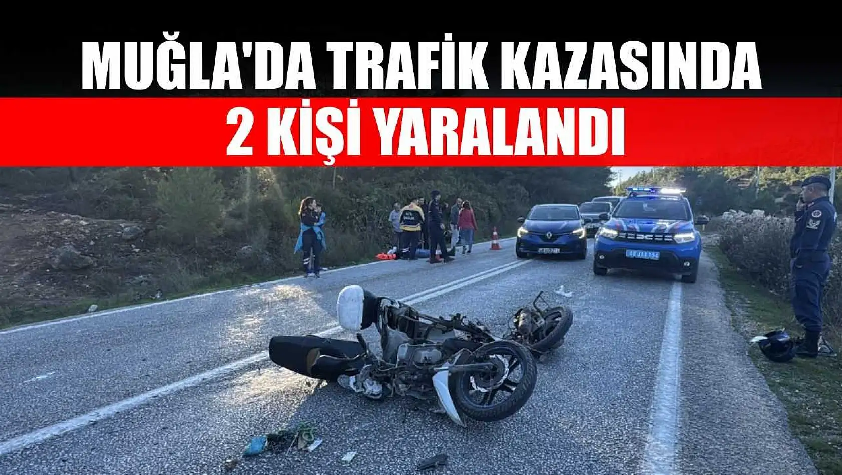 Muğla'da trafik kazasında 2 kişi yaralandı