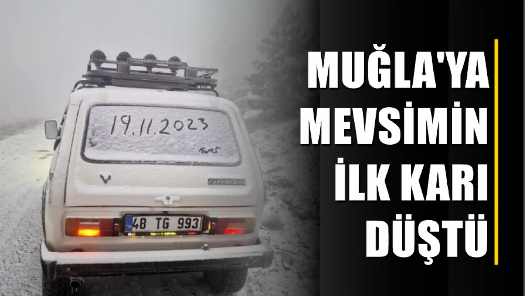 Muğla'ya mevsimin ilk karı düştü