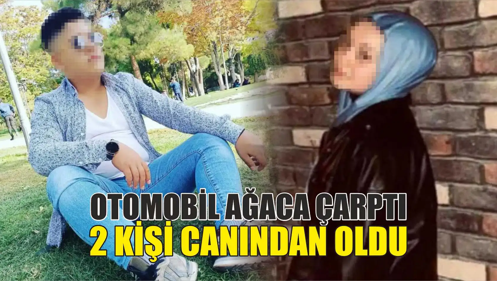 Otomobil ağaca çarptı 2 kişi canından oldu