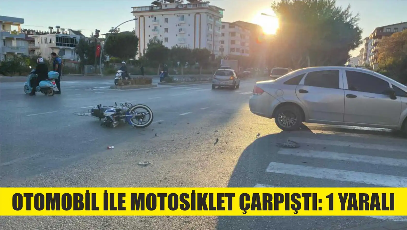 Otomobil ile motosiklet çarpıştı: 1 yaralı