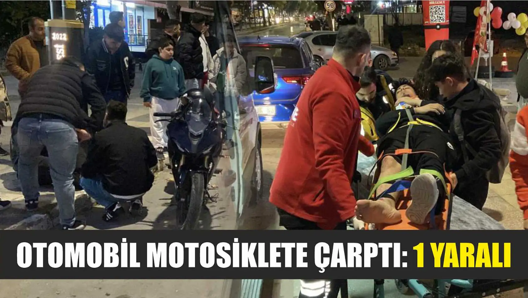 Otomobil motosiklete çarptı: 1 yaralı