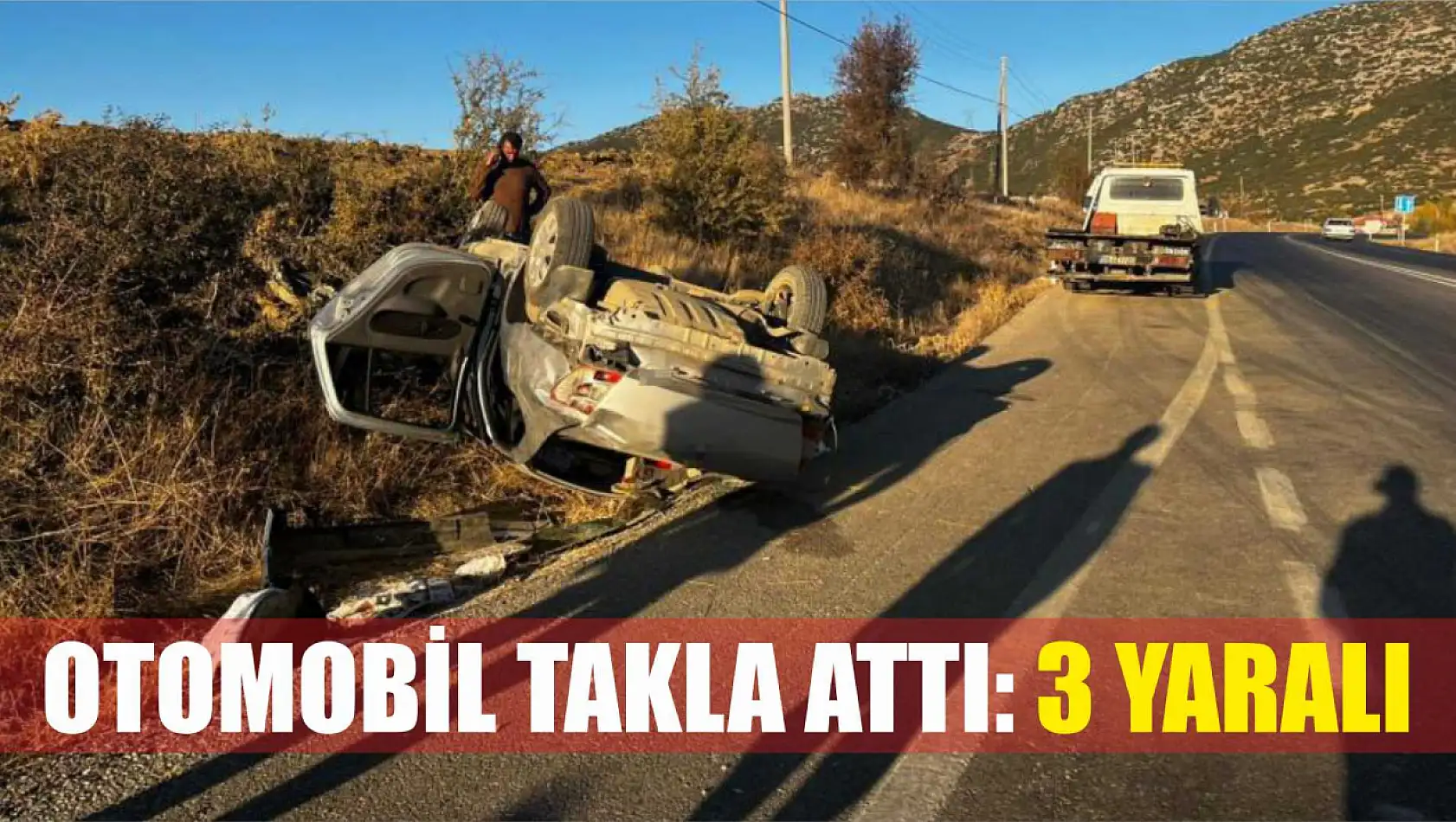 Otomobil takla attı: 3 yaralı