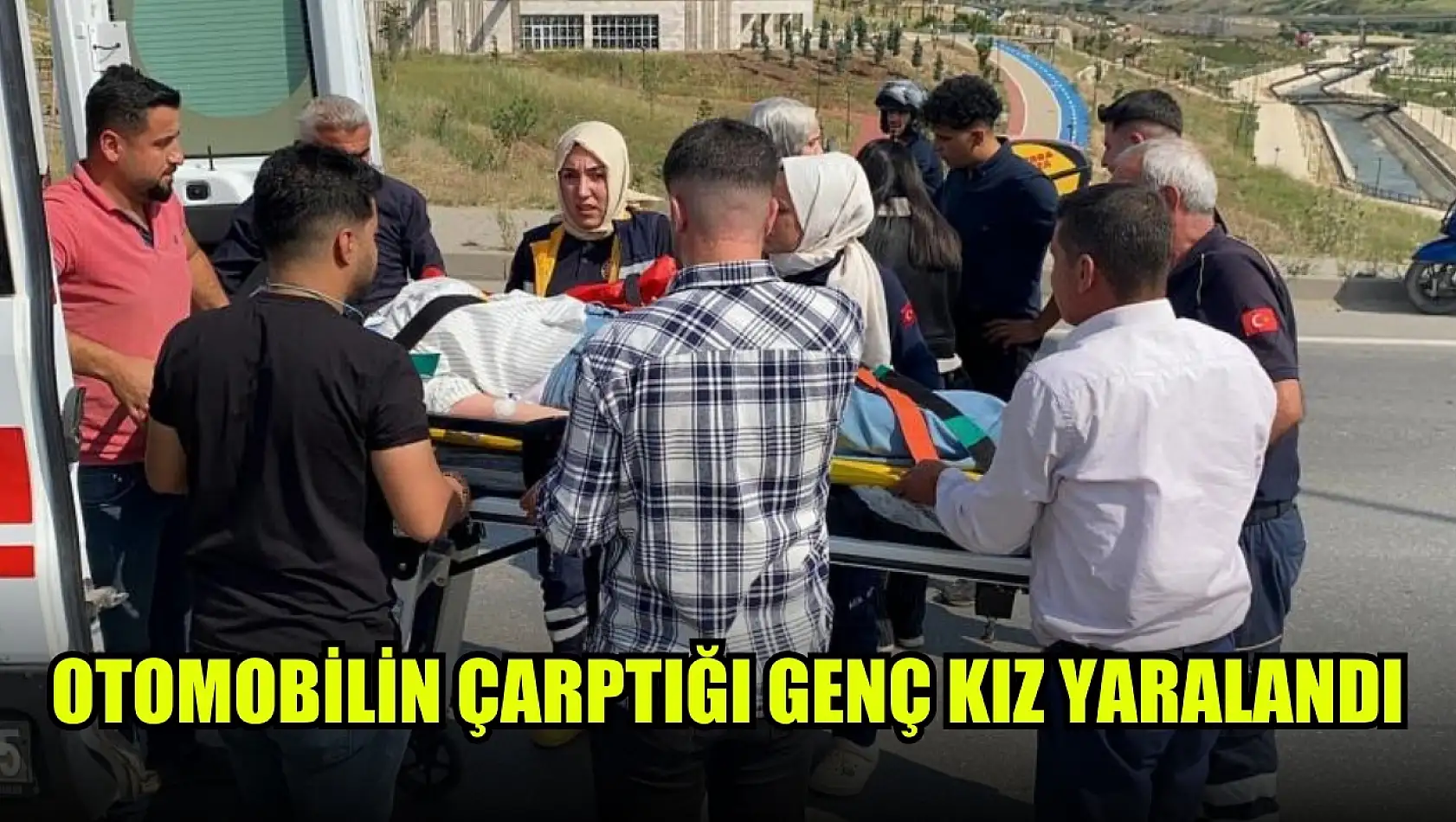 Otomobilin çarptığı genç kız yaralandı