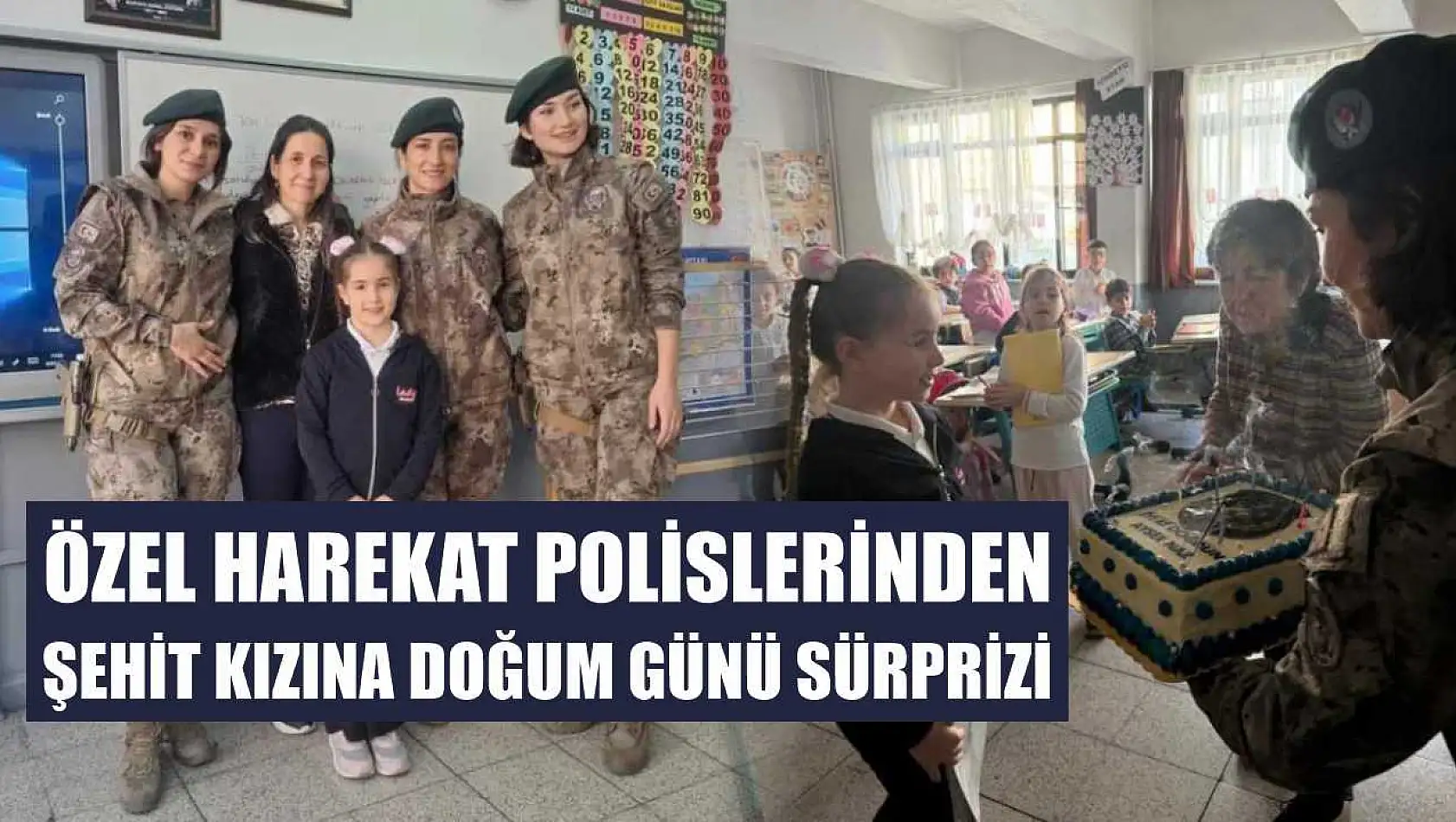 Özel Harekat polislerinden şehit kızına doğum günü sürprizi