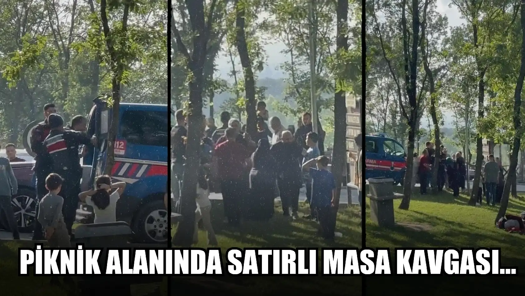 Piknik alanında satırlı masa kavgası...