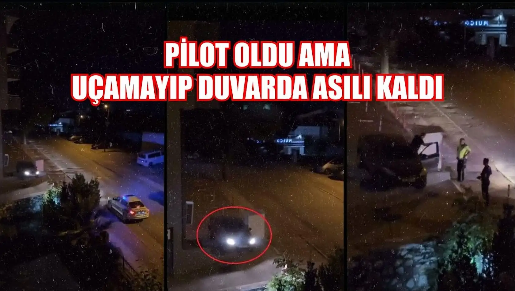 Pilot oldu ama, uçamayıp duvarda asılı kaldı