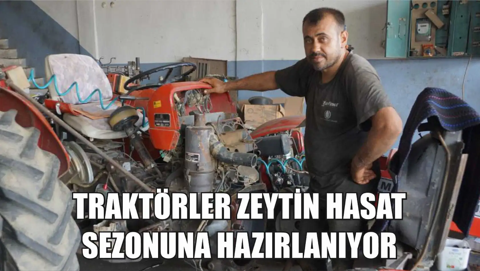 Traktörler zeytin hasat sezonuna hazırlanıyor