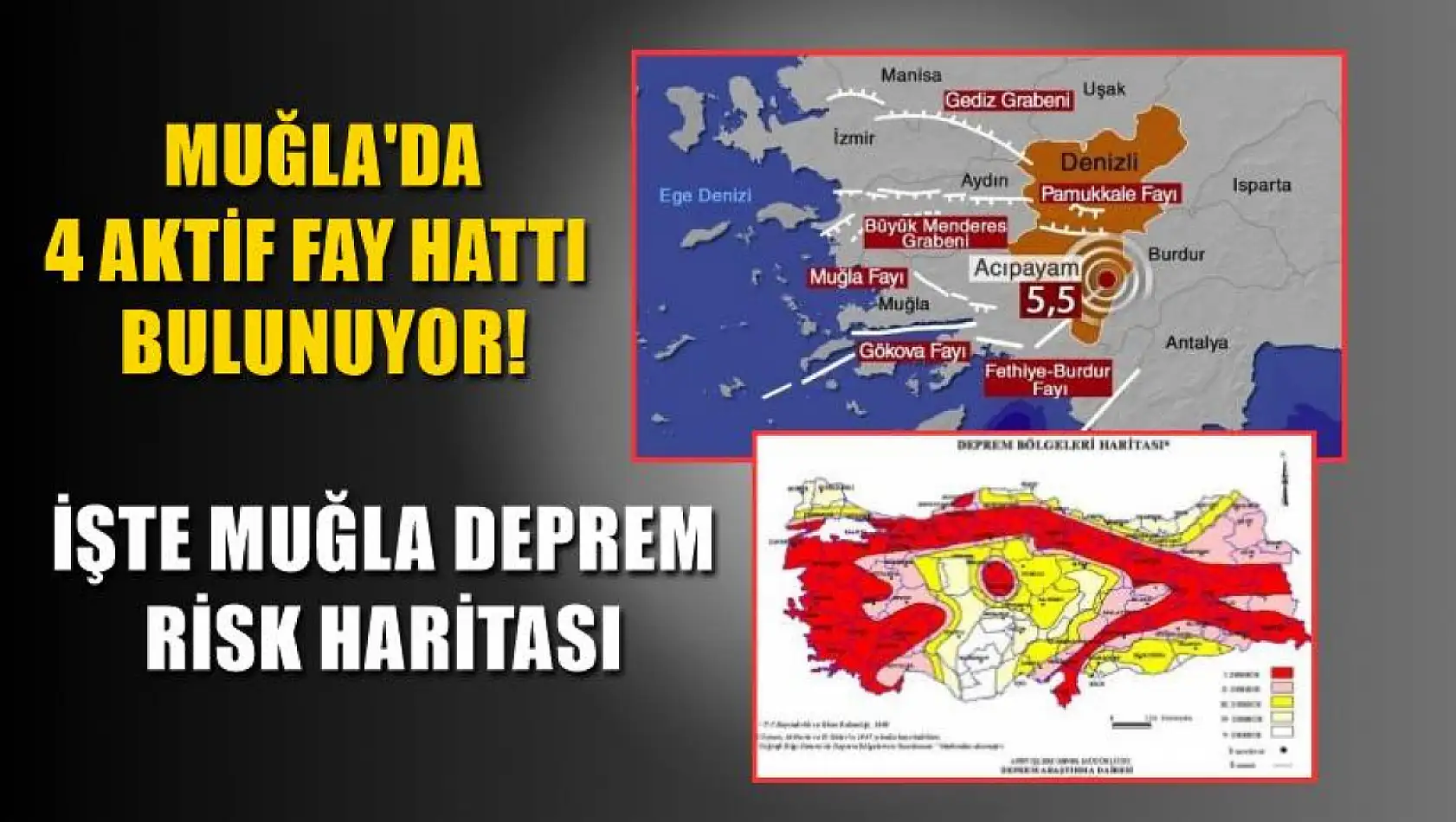 Uzmanlar uyardı, Muğla'da 4 aktif fay hattı bulunuyor! İşte Muğla deprem risk haritası