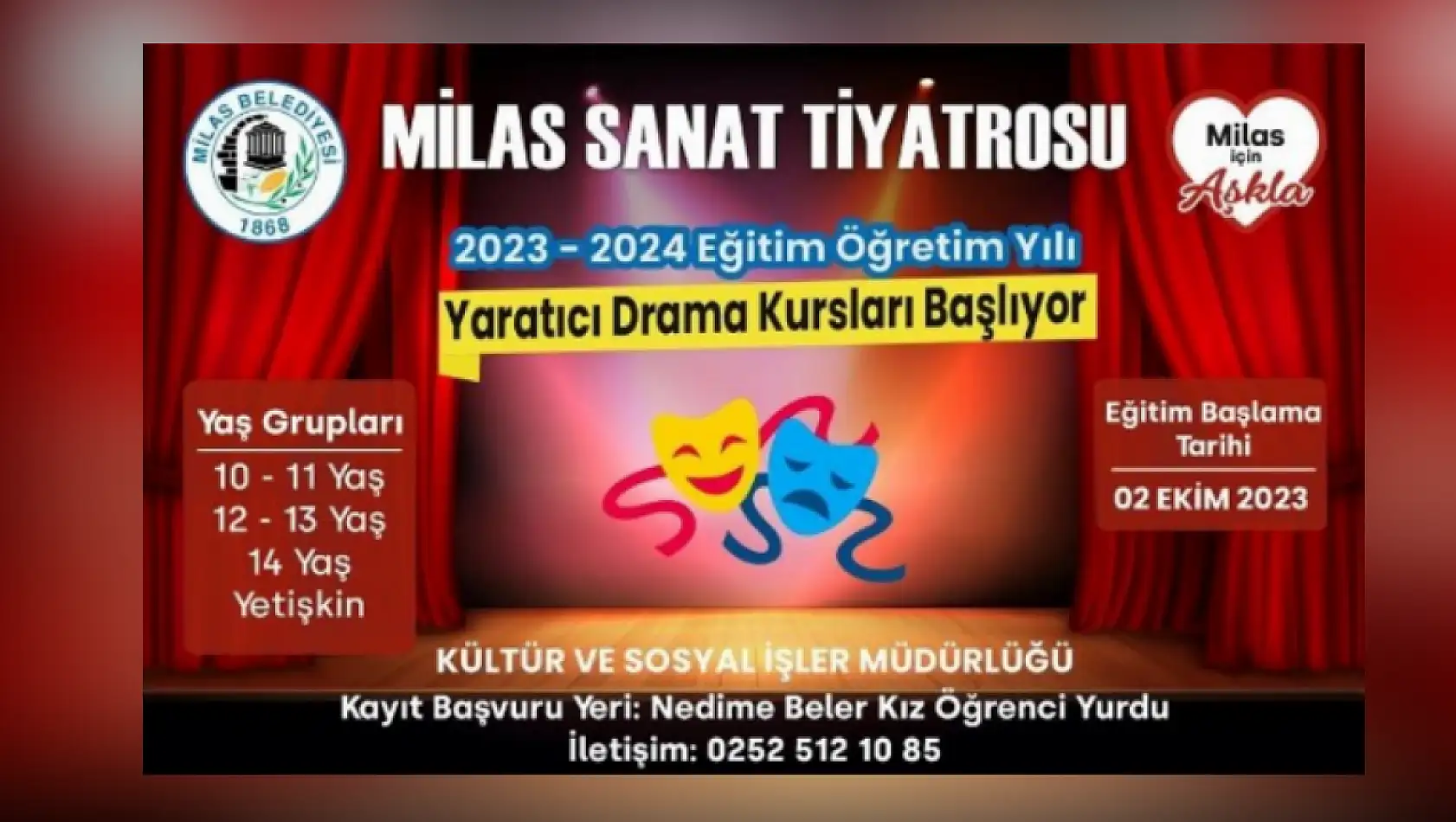 Yaratıcı Drama Kursu'na Kayıtlar Başladı