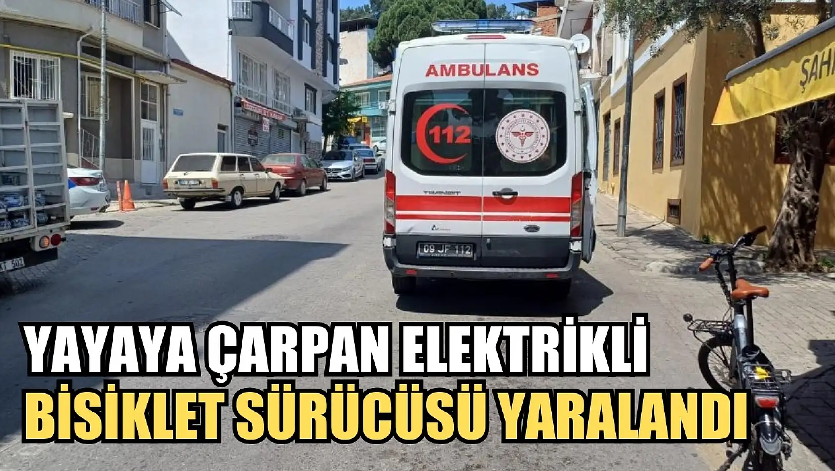 Yayaya çarpan elektrikli bisiklet sürücüsü yaralandı