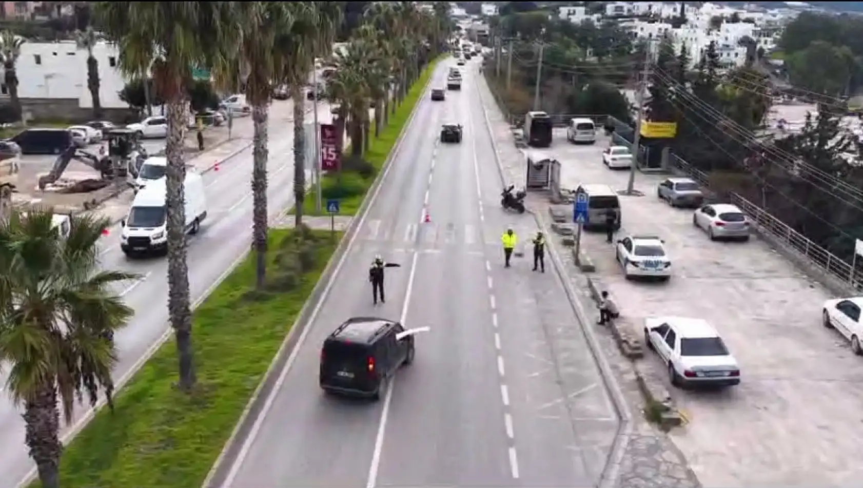 Işık ihlali drone ile tespit edildi