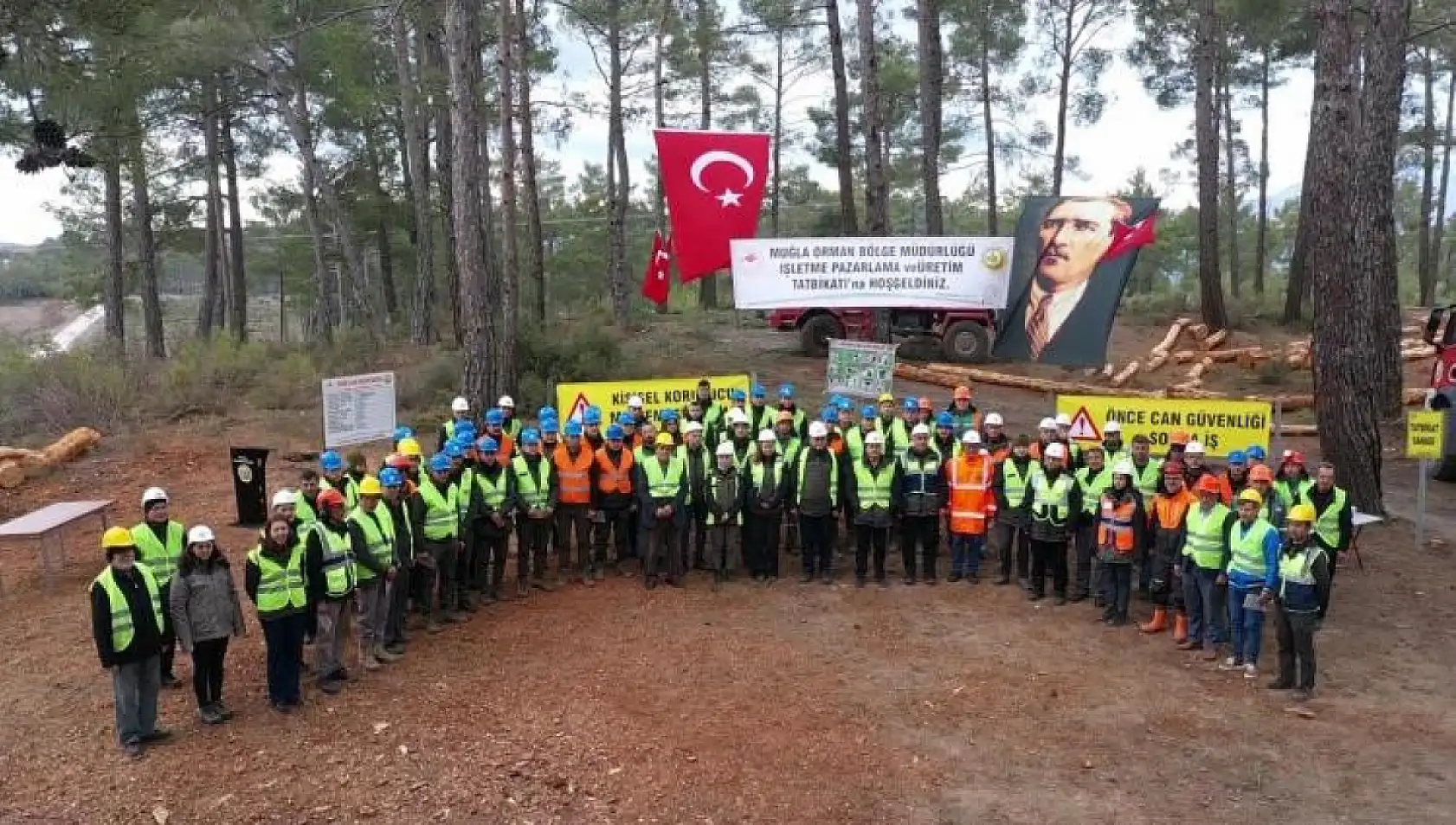 Kavaklıdere'de orman üretim tatbikatı gerçekleştirildi