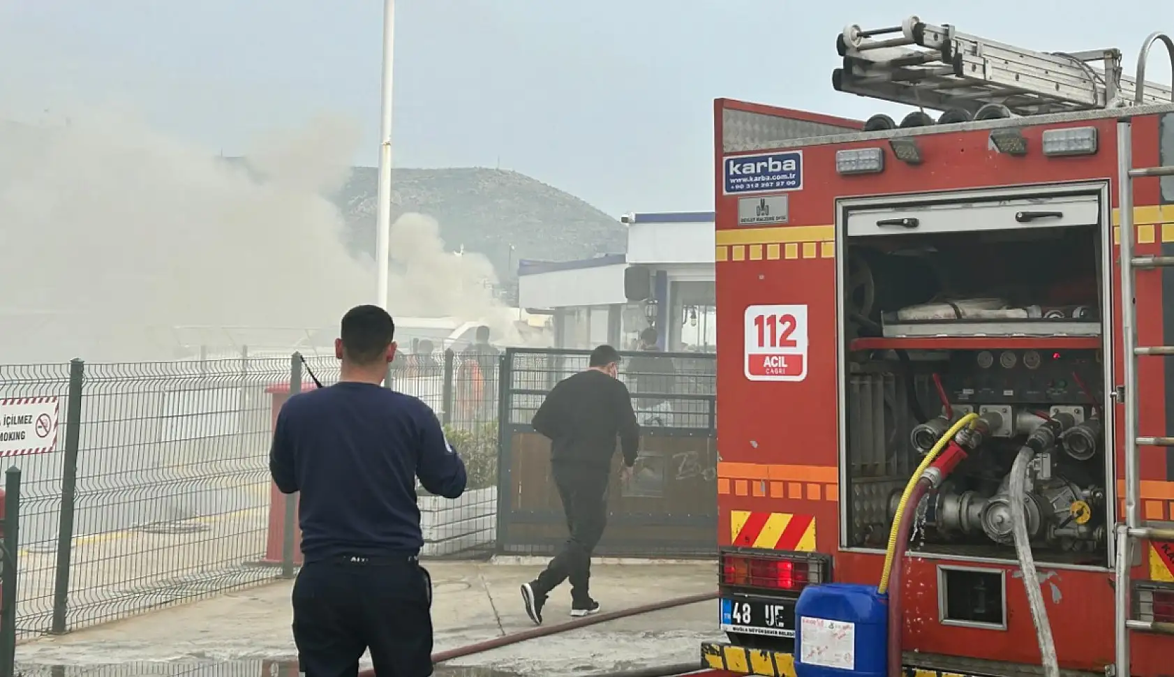 Bodrum'da motoryatta çıkan yangın hasara neden oldu