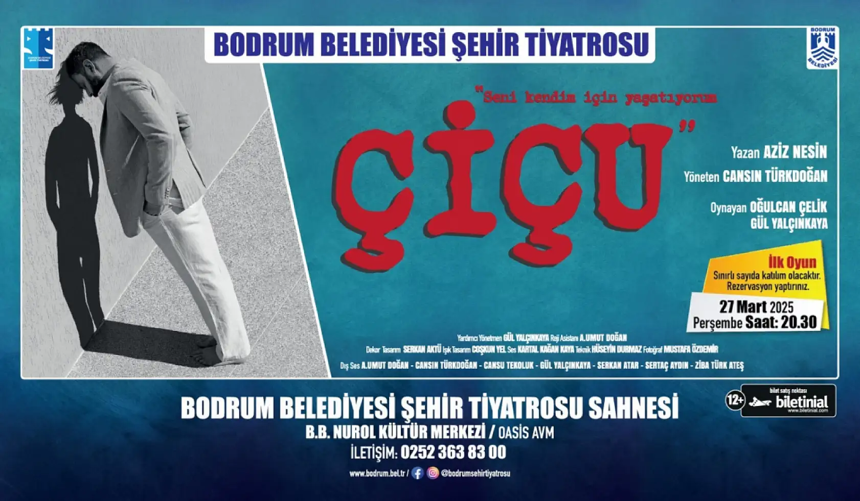 Bodrum'da Dünya Tiyatrolar Günü'nde ücretsiz oyun sahnelenecek