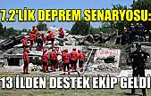 7.2'lik Deprem Senaryosu: 13 İlden Destek Ekip Geldi