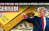 Altın fiyatları son bir ayın en düşük seviyesine geriledi