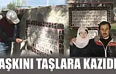 Aşkını taşlara kazıdı