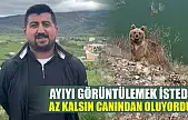 Ayıyı görüntülemek istedi, az kalsın canından oluyordu