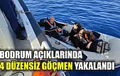 Bodrum'da 2'si çocuk 4 düzensiz göçmen yakalandı