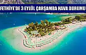 Fethiye'de 3 Eylül Çarşamba Hava Durumu