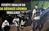 Fethiye Faralya'da 36 düzensiz göçmen yakalandı