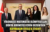 Fibonacci Matematik Olimpiyatları Dünya Birincisi Ecrin Gezgin'den Kaymakam Ertaş'a Ziyaret
