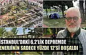 İstanbul'daki 6,2'lik depremde enerjinin sadece yüzde 12'si boşaldı