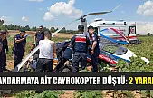 Jandarmaya ait cayrokopter düştü: 2 yaralı