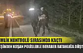 Kimlik kontrolü sırasında kaçtı, peşinden koşan polislerle beraber bataklığa düştü