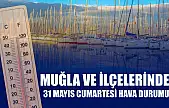 Muğla ve İlçelerinde 31 Mayıs Cumartesi Hava Durumu