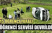 Öğrenci servisi devrildi: 15 öğrenci yaralı