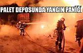 Palet deposunda yangın paniği