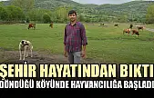 Şehir hayatından bıktı, döndüğü köyünde hayvancılığa başladı