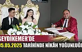 Seydikemer'de 05.05.2025 Tarihinde Nikâh Yoğunluğu