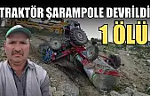 Traktör şarampole devrildi: 1 ölü