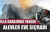 Villa garajında yangın: Alevler eve sıçradı
