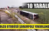 Yolcu otobüsü şarampole yuvarlandı: 10 yaralı